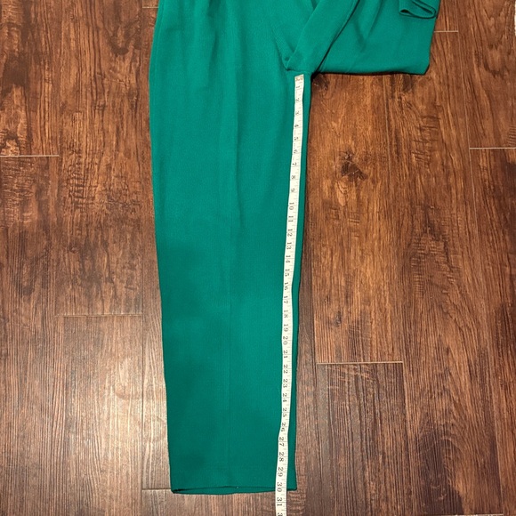 St. John Green Jumpsuit with Gold Accents NWT - Picture 3 of 6